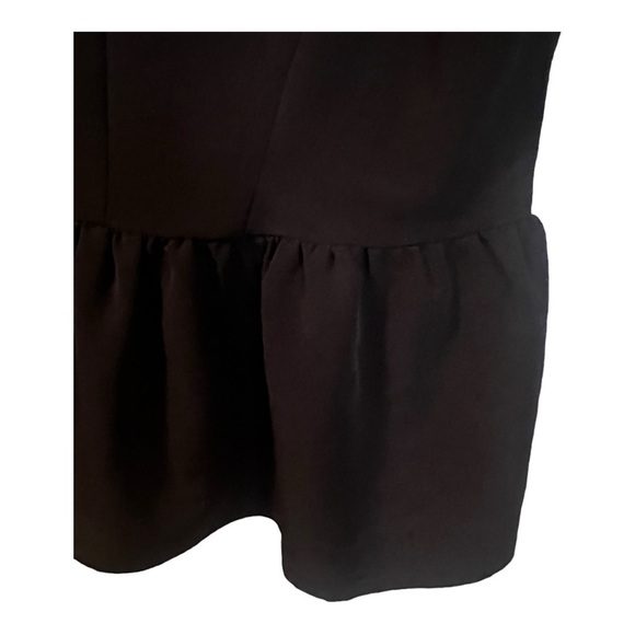 ASOS Black V-Neck Front and V-Back Peplum Style size 12 - Picture 3 of 5